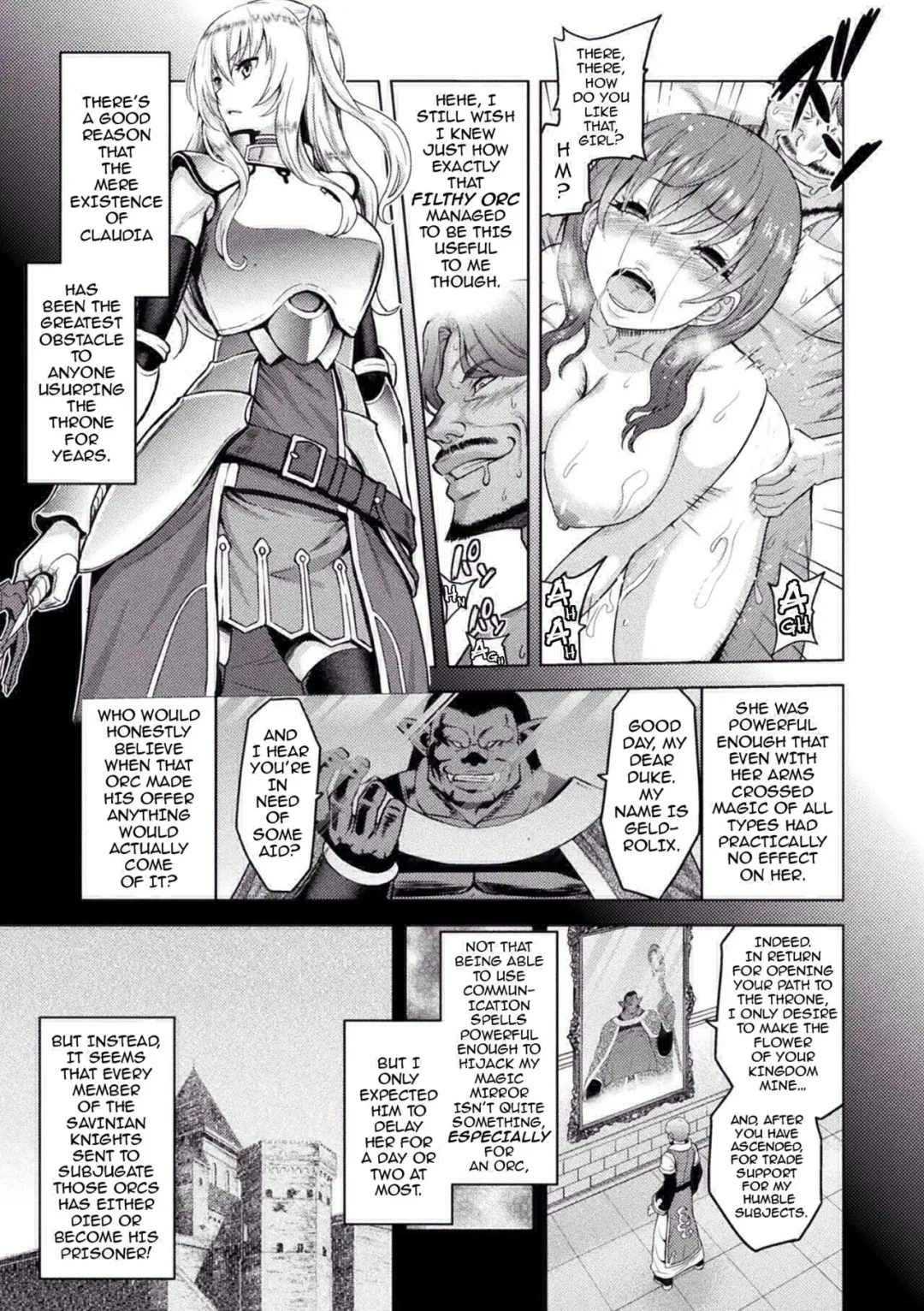 [Yamada Gogogo] ERONA Orc no Inmon ni Okasareta Onna Kishi no Matsuro | Erona ~The Fall of a Beautiful Knight Cursed with the Lewd Mark of an Orc~ Ch. 1-3 (decensored) Fhentai - Page 84