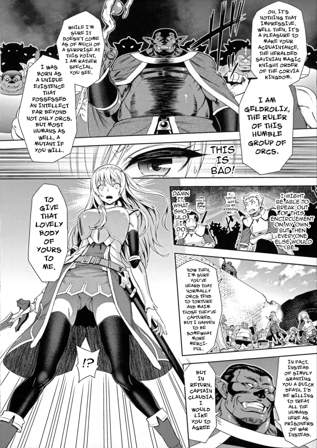[Yamada Gogogo] ERONA Orc no Inmon ni Okasareta Onna Kishi no Matsuro | Erona ~The Fall of a Beautiful Knight Cursed with the Lewd Mark of an Orc~ Ch. 1-3 (decensored) Fhentai - Page 9
