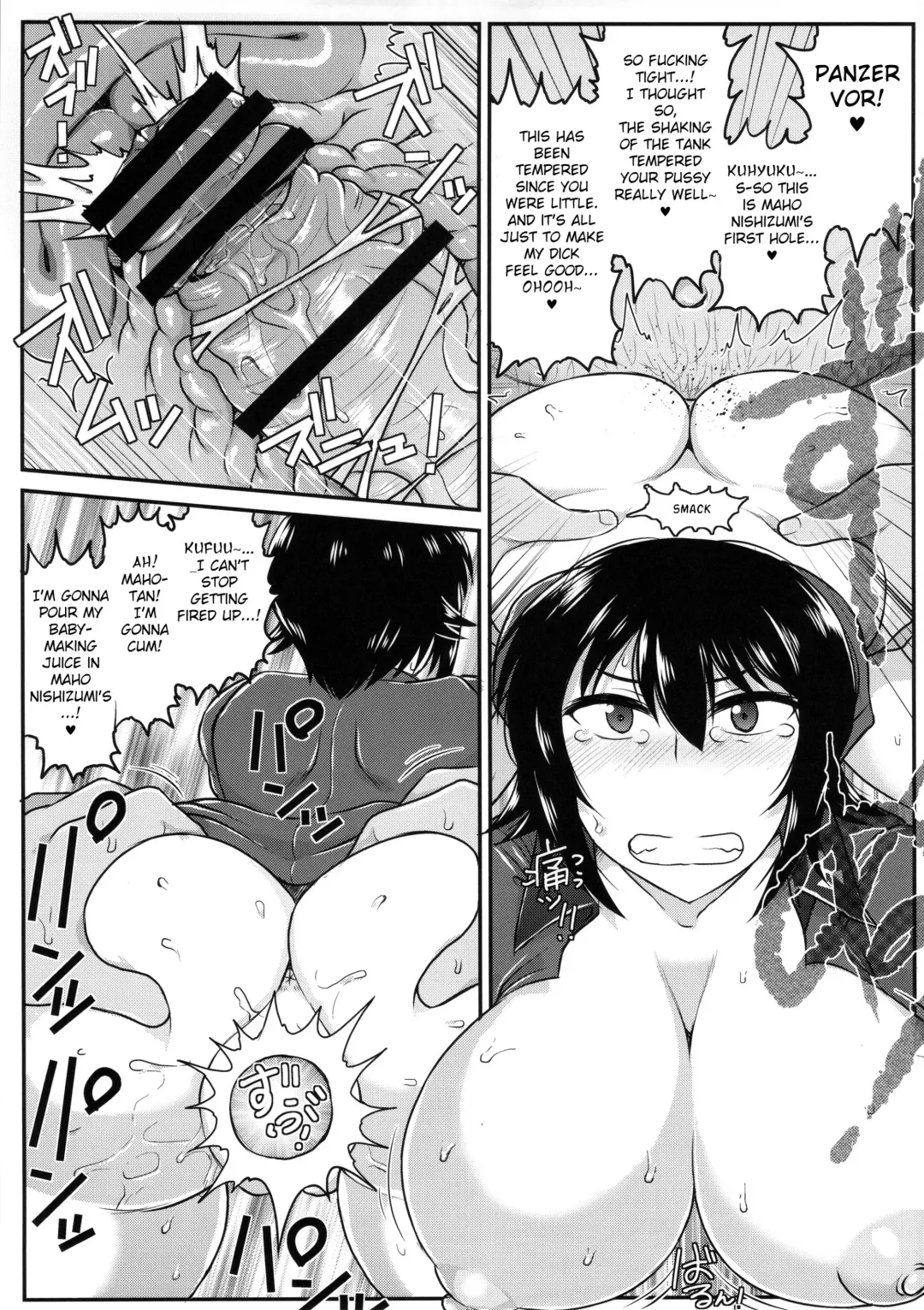 [Deep Valley] Girls & Semen 2 ~Nishizumi Maho ga Sukebe Oyaji to Enkoudou Shoubu! Seishi Tekkoudan Shuuchuu Shageki de Shojomaku Soukou Kantsuu & Dengeki Seishoku Sakusen Sarechau Hon~ Fhentai - Page 10