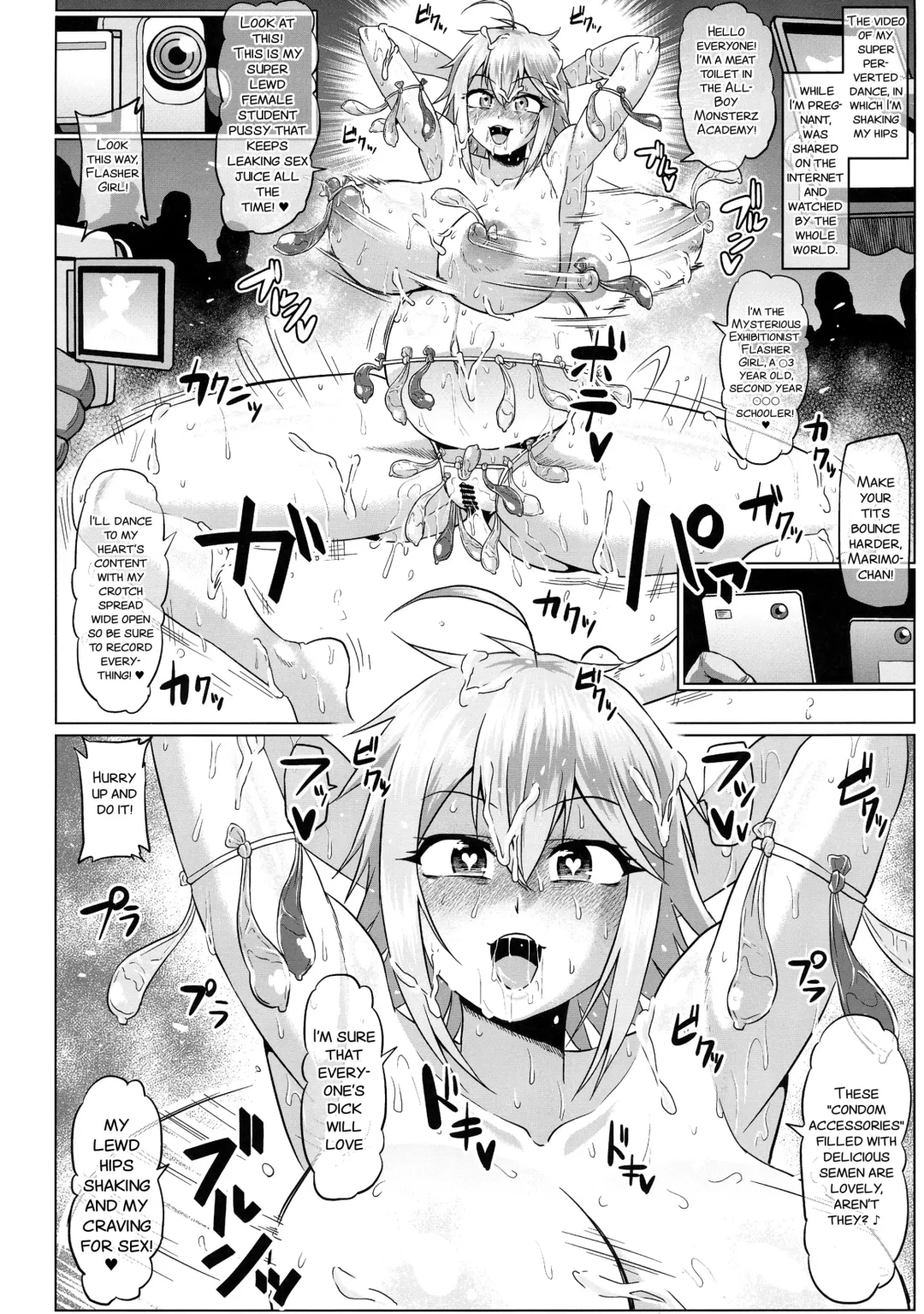[Ahemaru] Roshutsu Kaijin Flasher Girl ~Kyonyuu Sukeban Marimo AFTER EPISODE~ Fhentai - Page 28