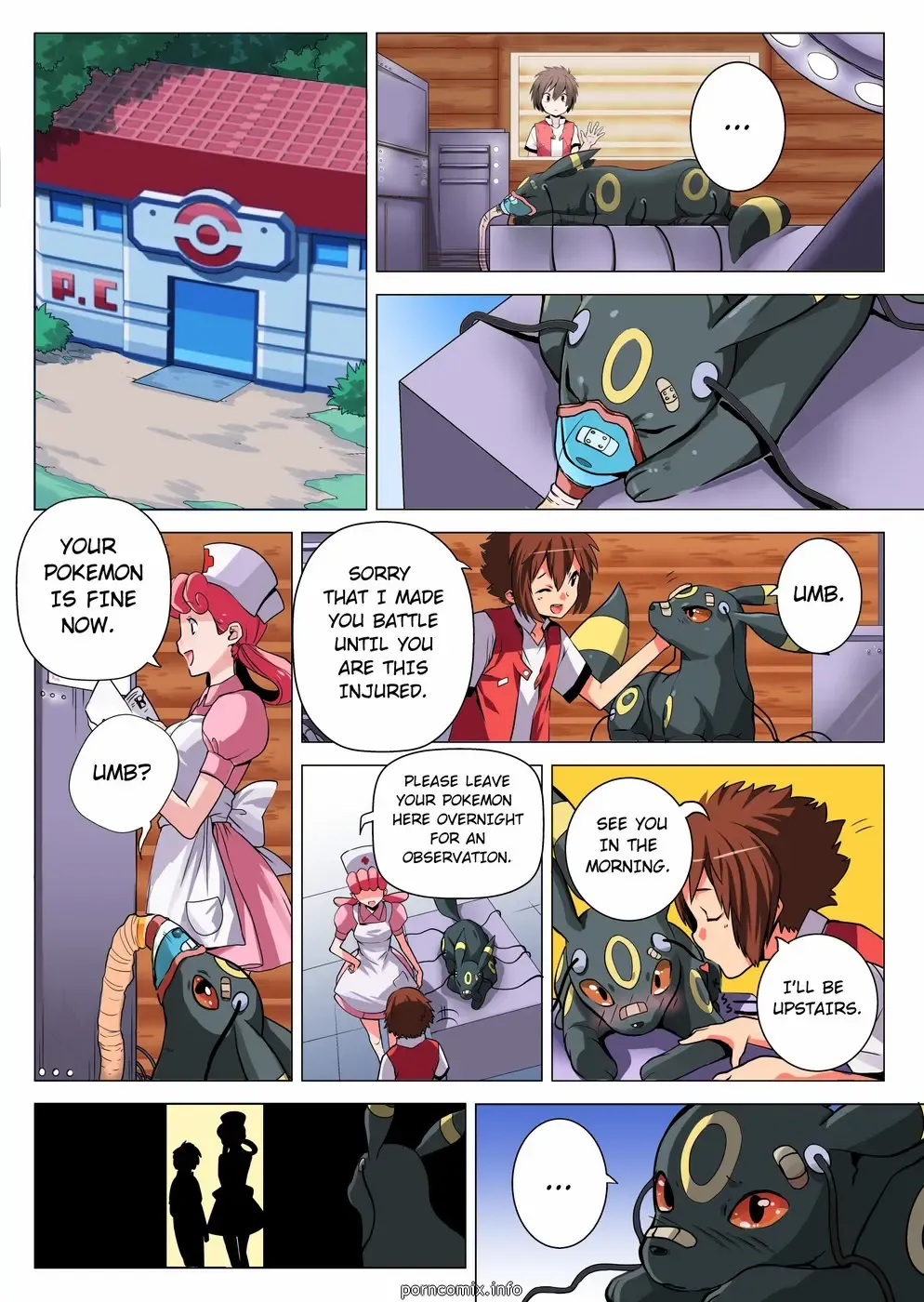 [Eudetenis] Night at the Pokemon Center Fhentai - Page 1
