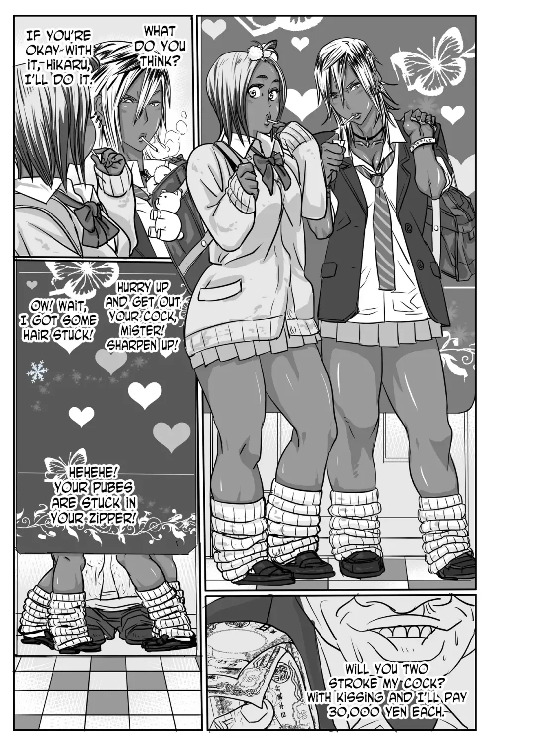 Cho ~Namaiki na Kuro Gal JK to Pakoritai Kimo Oyaji-tachi Fhentai.net - Page 32