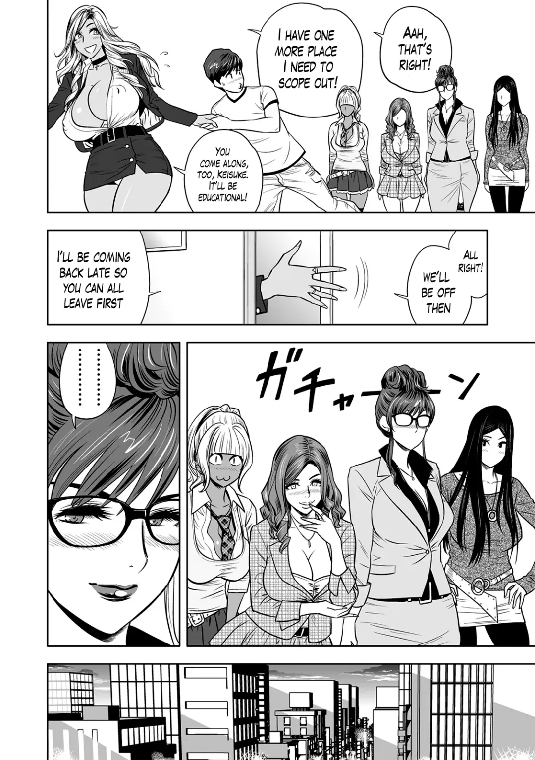 [Tatsunami Youtoku] Gal Ane Shachou to Harem Office ~SEX wa Gyoumu ni Fukumimasu ka?~ Ch. 1-4 Fhentai - Page 12