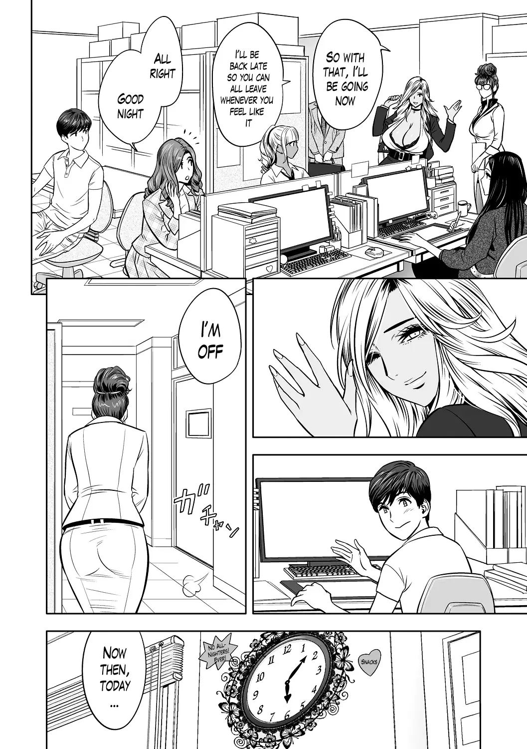 [Tatsunami Youtoku] Gal Ane Shachou to Harem Office ~SEX wa Gyoumu ni Fukumimasu ka?~ Ch. 1-4 Fhentai - Page 31