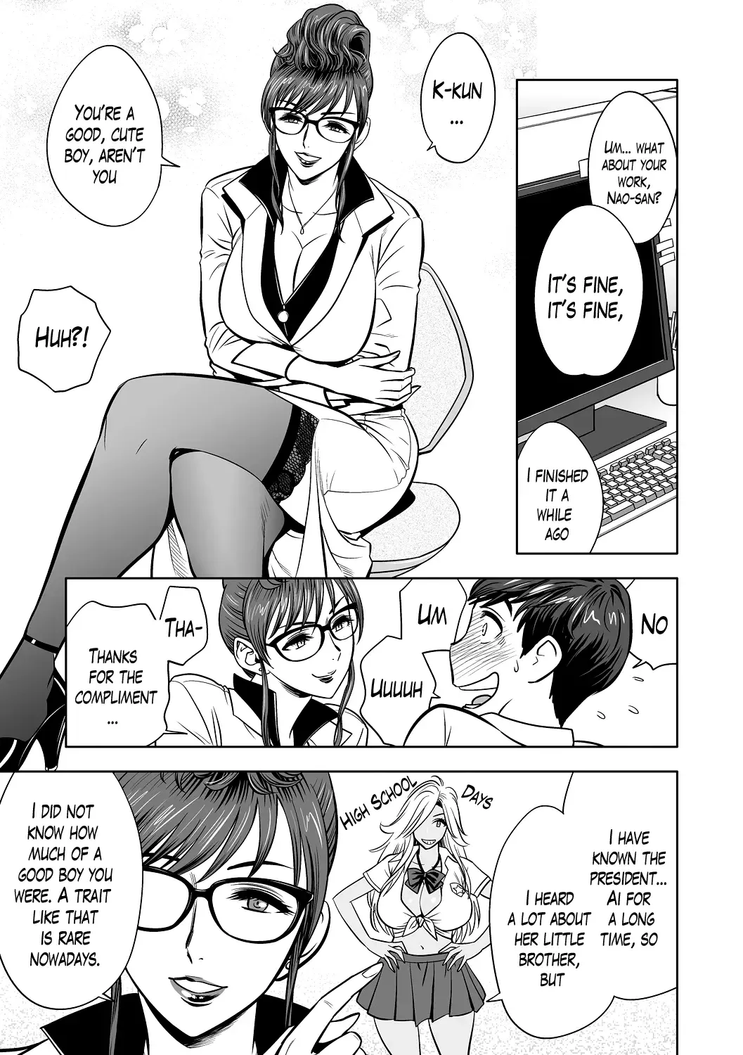 [Tatsunami Youtoku] Gal Ane Shachou to Harem Office ~SEX wa Gyoumu ni Fukumimasu ka?~ Ch. 1-4 Fhentai - Page 36