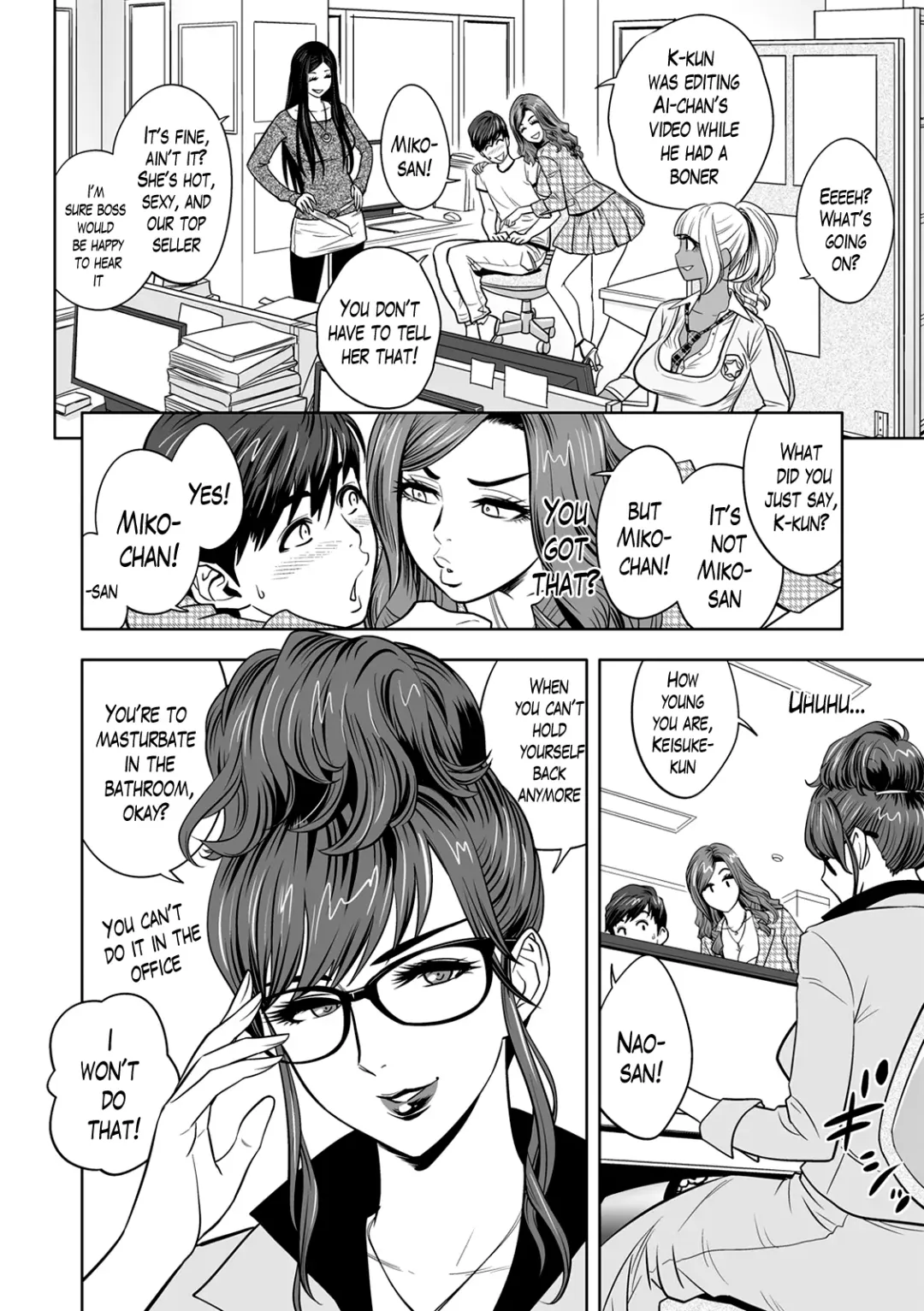 [Tatsunami Youtoku] Gal Ane Shachou to Harem Office ~SEX wa Gyoumu ni Fukumimasu ka?~ Ch. 1-4 Fhentai - Page 6