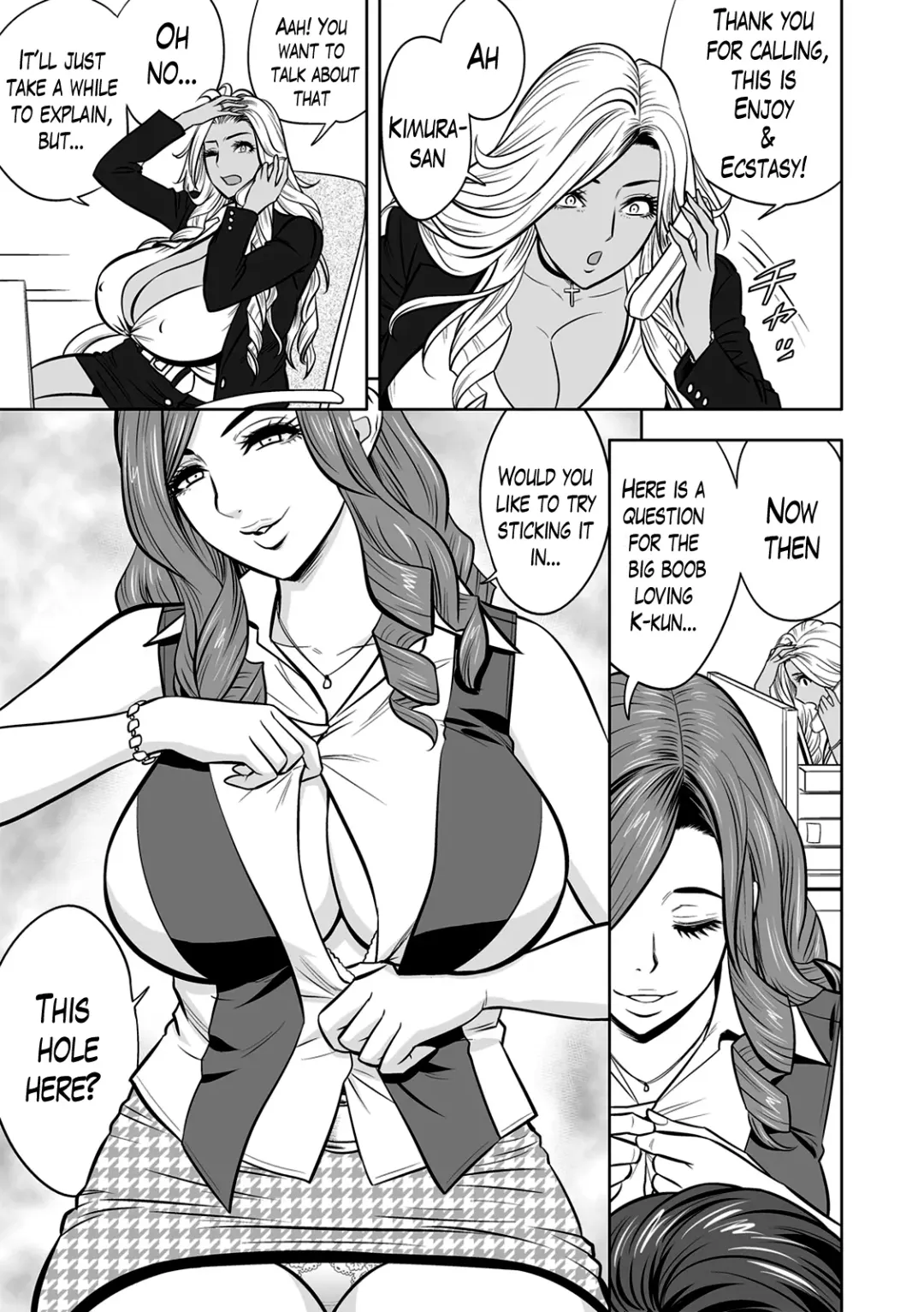 [Tatsunami Youtoku] Gal Ane Shachou to Harem Office ~SEX wa Gyoumu ni Fukumimasu ka?~ Ch. 1-4 Fhentai - Page 63