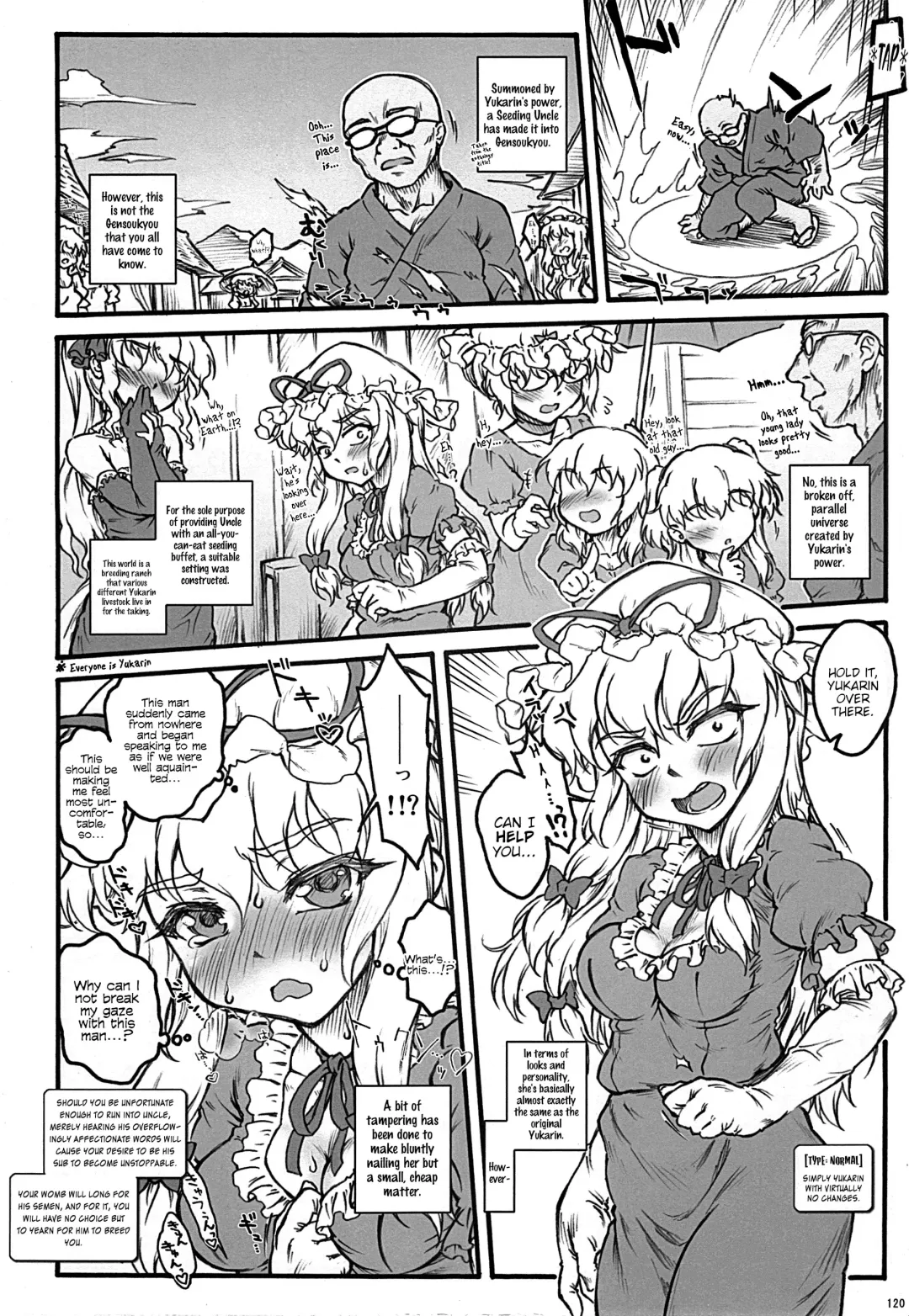 Gensoukyou ni Tanetsuke Oji-san ga Yattekita YA-YA-YA | HOORAY! A Seeding Uncle has made it into Gensoukyou Fhentai.net - Page 120