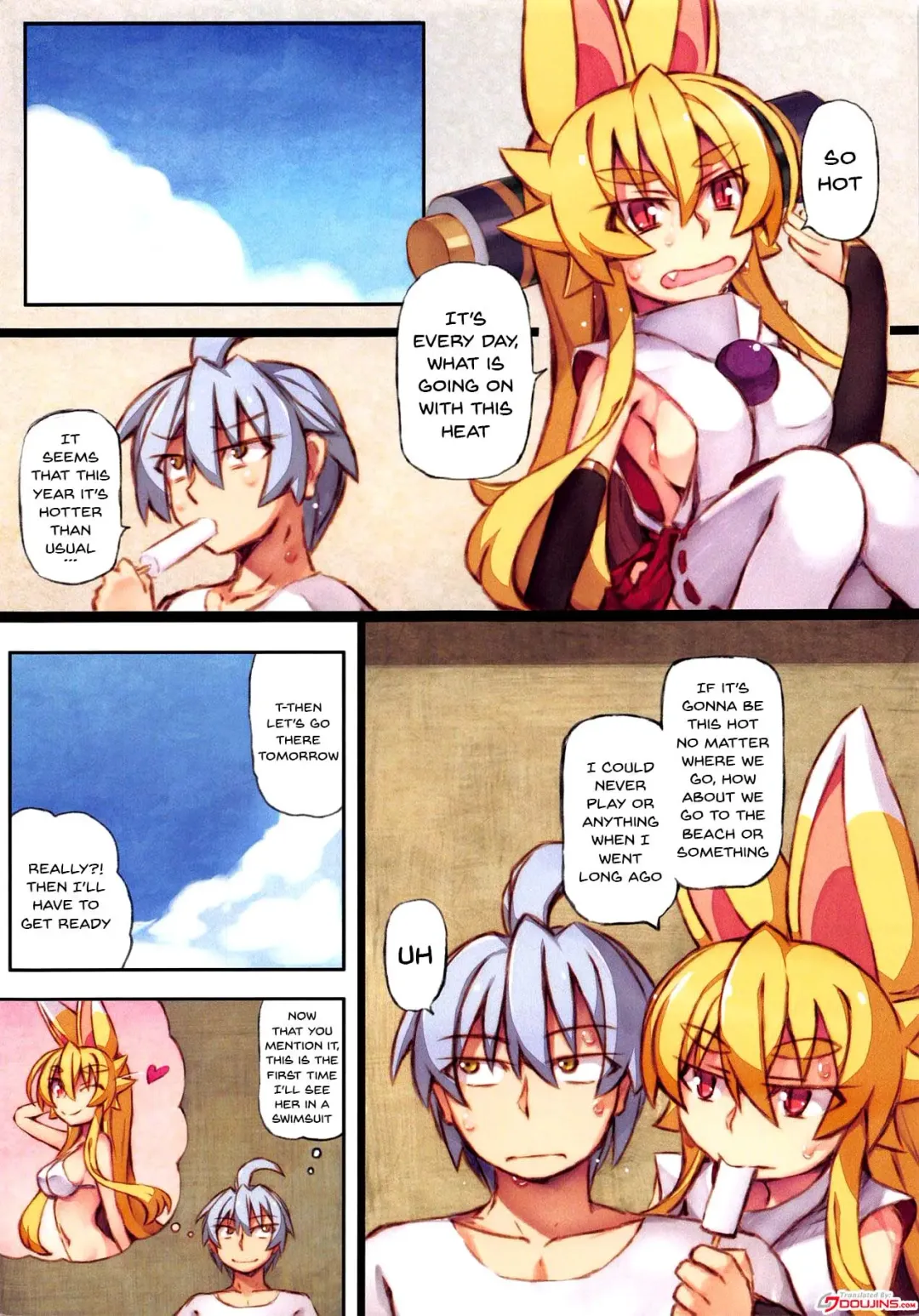 [Saru] Izuna no Hon Sono Nana Umi ni Iku no Maki | Inuza's Book - Going to The Beach Fhentai - Page 2