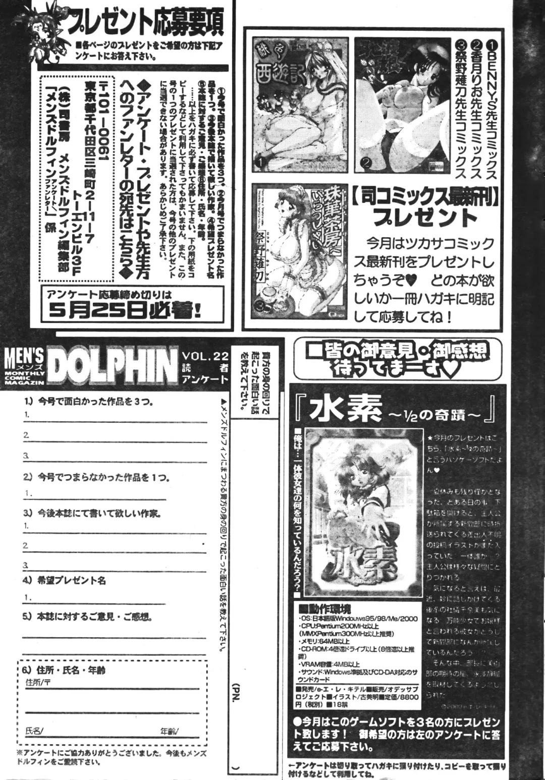 Men's Dolphin 2001-06-01 Vol.22 Fhentai - Page 201