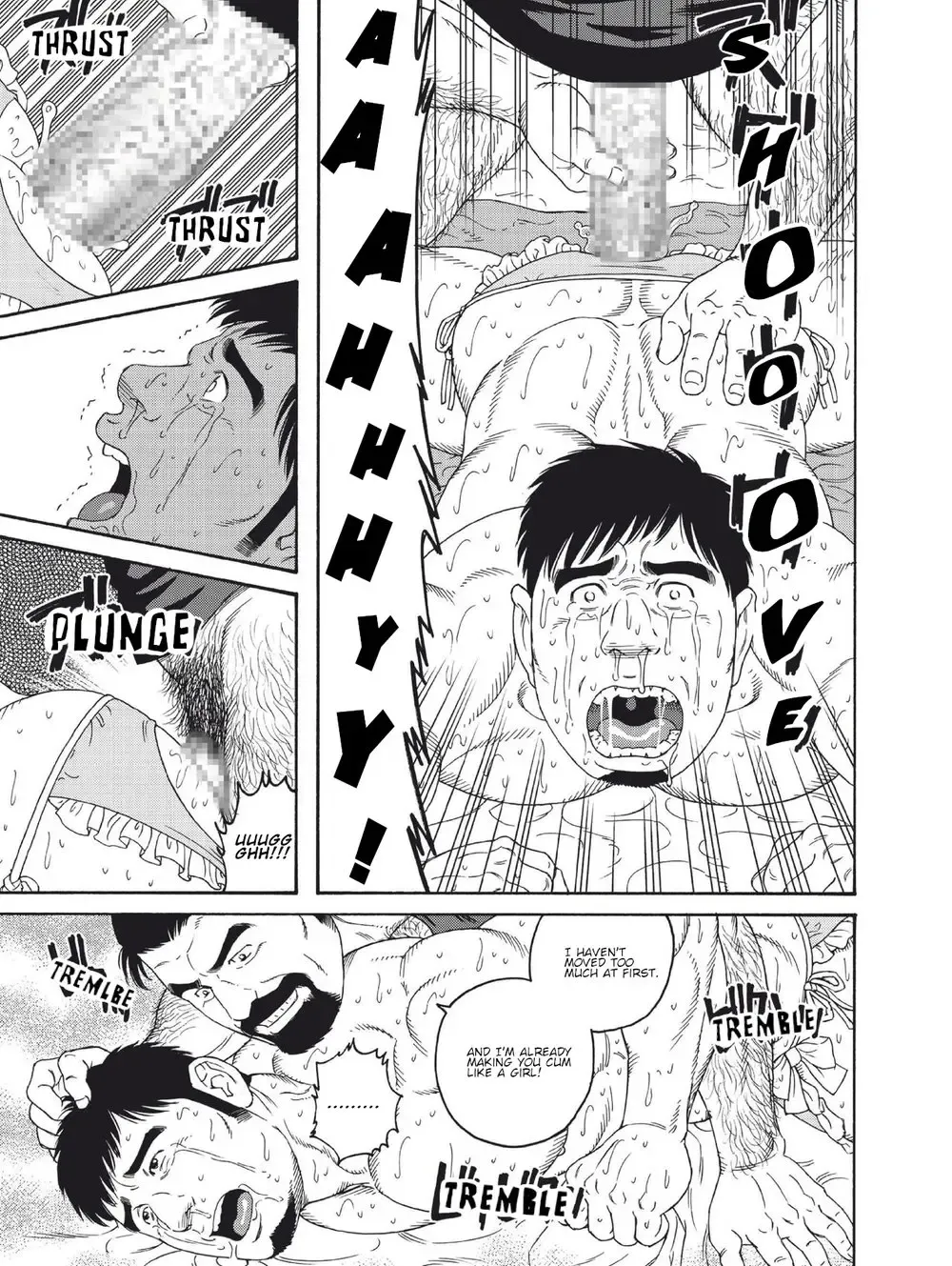 [Tagame Gengoroh] Dachi no Oyaji ni Mesu ni Sarete Kanketsuhen | My Best Friend's Dad Made Me a Bitch Ch.4 Fhentai - Page 9