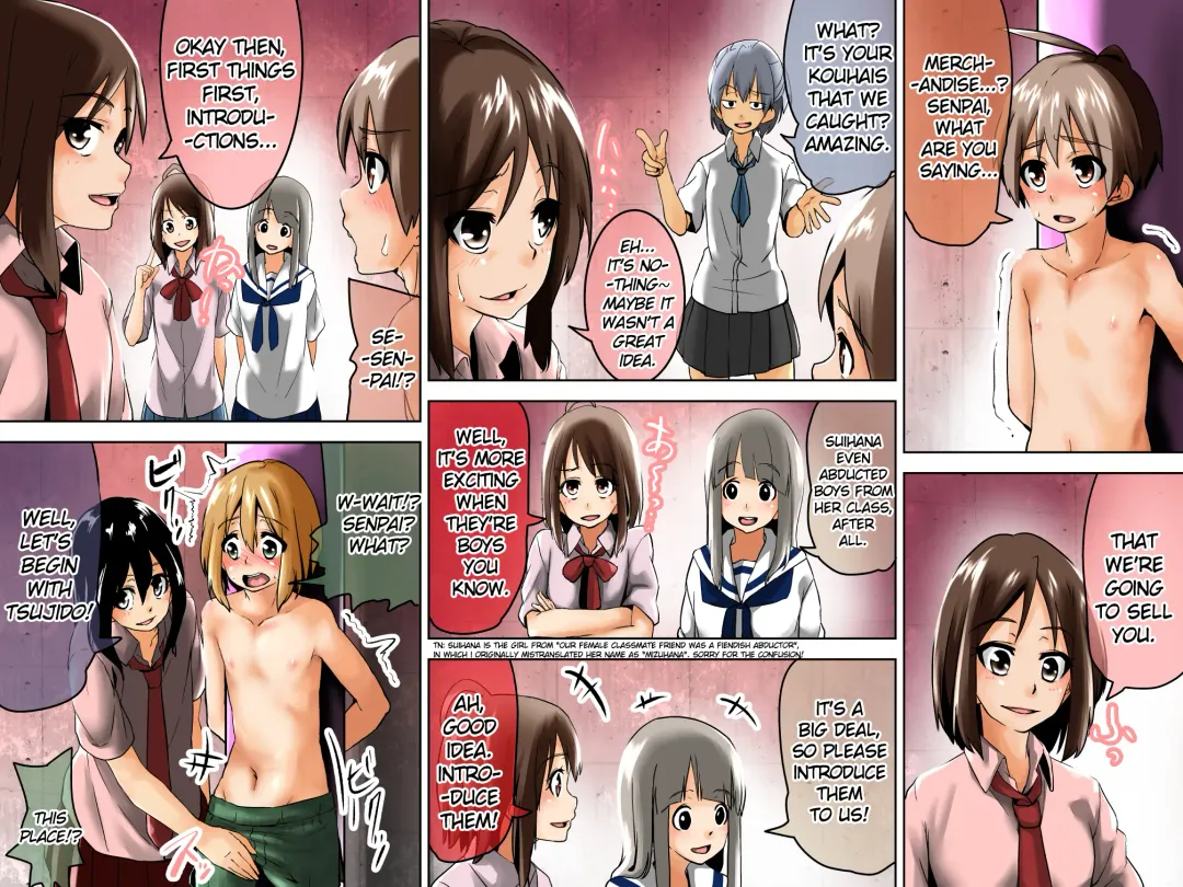 [Tokuni Mirashichi] Senpai no Joshi wa Kichiku na Dorei Shounin | Our Female Senpais are Fiendish Slave Traders Fhentai - Page 15