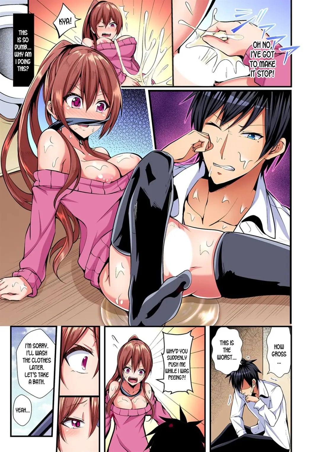 [Suishin Tenra] Irekawatte Dotabata Ecchi! ~Aya-nee no Binkan na Karada ni Ore wa Taerarenai  | Switch bodies and have noisy sex! I can't stand Ayanee's sensitive body 1-6 Fhentai.net - Page 16