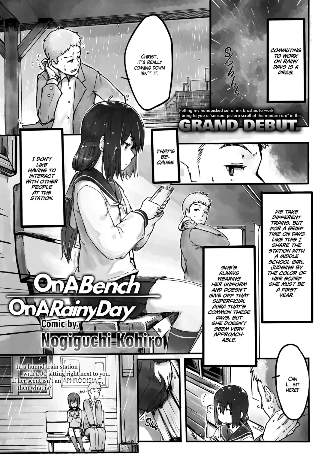 [Nogiguchi Kohiro] Ame no Hi no Nagaisu de | On a Bench, On a Rainy Day Fhentai.net - Page 1