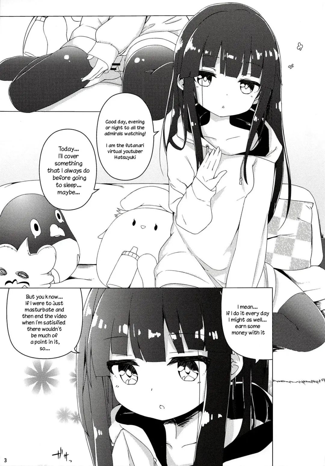 [Anakuro] Virtual Futanari YouTuber Musume Hatsuyuki-chan no Onaho Jikkyou Shouhin Review Douga Fhentai.net - Page 4