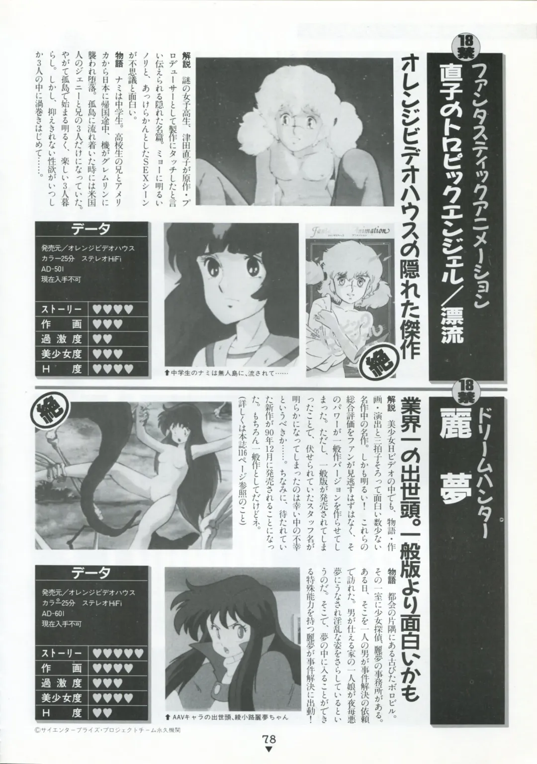 [Kazuneko - Nekojima Lei - Yamamoto Naoki] Bishoujo Anime Daizenshuu - Adult Animation Video Catalog 1991 Fhentai - Page 74