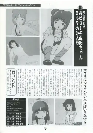 [Kazuneko - Nekojima Lei - Yamamoto Naoki] Bishoujo Anime Daizenshuu - Adult Animation Video Catalog 1991 Fhentai - Page 85