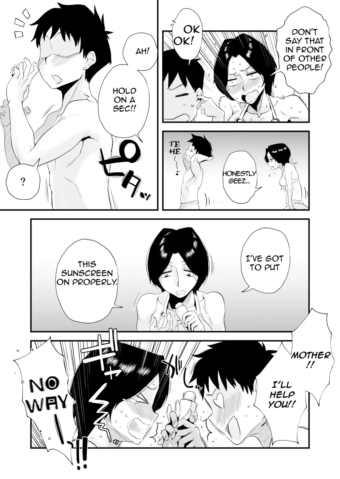 [Haitoku Sensei] Ano! Okaa-san no Shousai ~Shimin Pool Hen~| Oh! Mother's Particulars ~Public Swimming Pool~ Fhentai - Page 7
