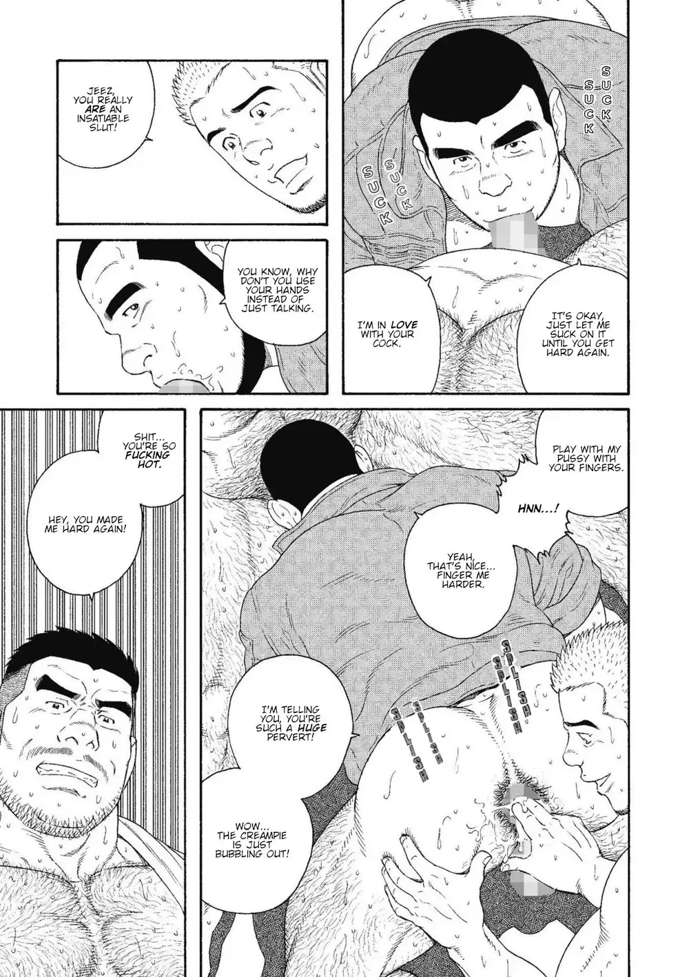 [Tagame Gengoroh] Kinyou no Yoru wa Yotsunbai de | Friday Night on All Fours Fhentai - Page 19