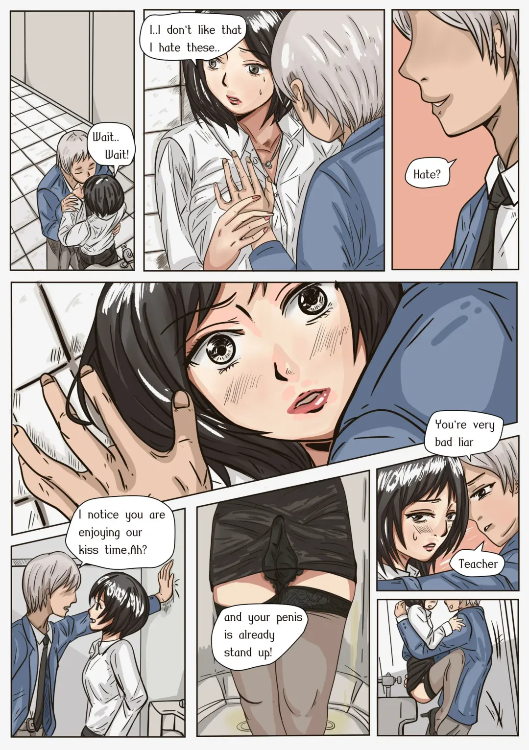 [Valdam] Trap teacher in toilet, extend Fhentai - Page 6