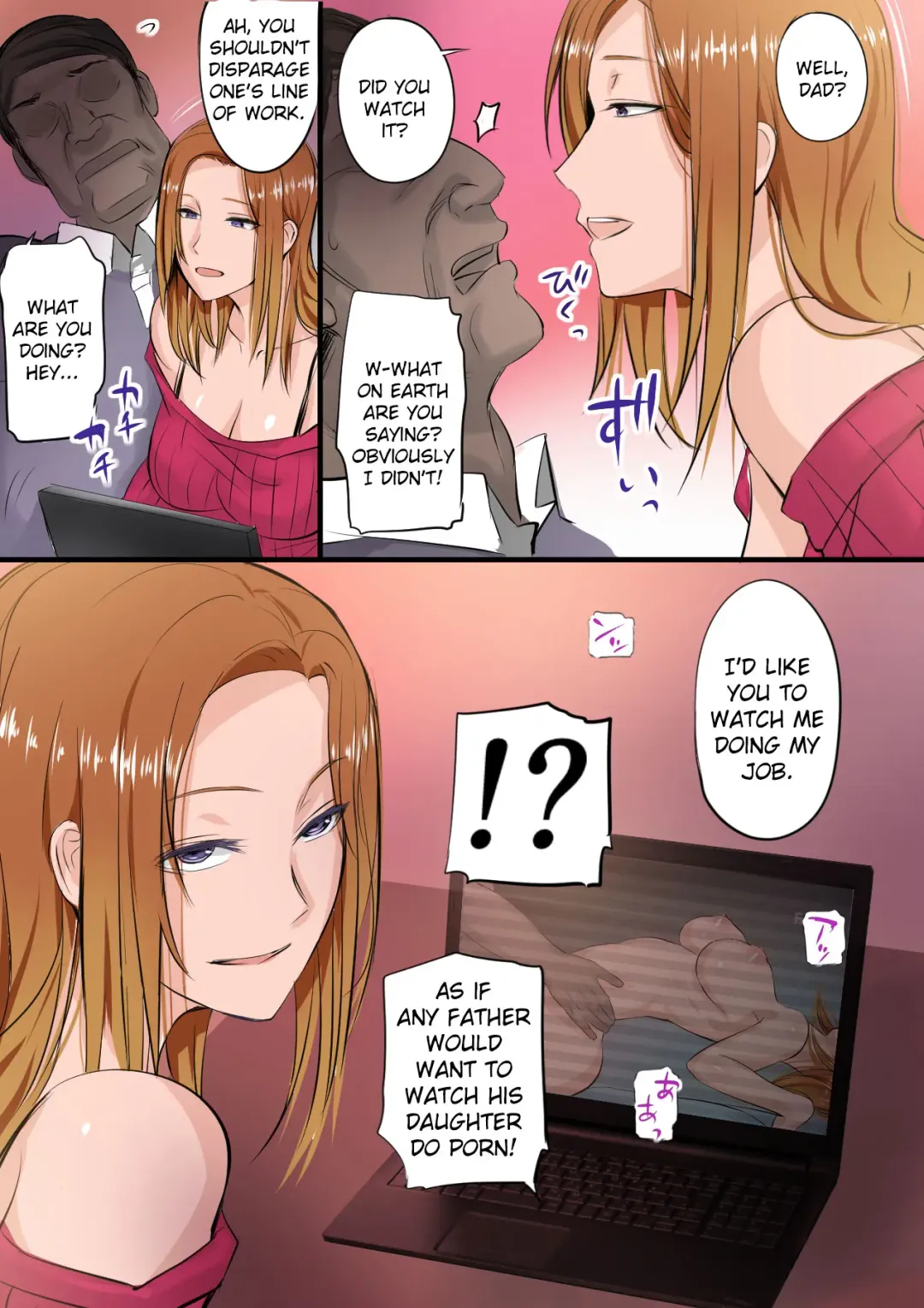[Nishi Shizumu] Musume ga AV Joyuu ni Natte Ita kara Sekkyou Suru | My Daughter Became a Pornstar So I'm Going to Scold Her Fhentai - Page 2