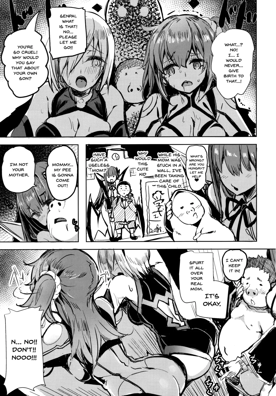 [Kaneta] BB mama to ko buta-san | Mommy BB and Little Piggy Fhentai - Page 4