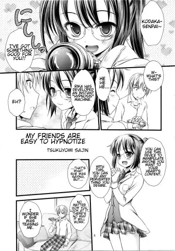 [Tsukuyomi Sazin] Boku no Tomodachi wa Saimin ni Kakari Yasui | My Friends Are Easy to Hypnotize Fhentai - Page 4
