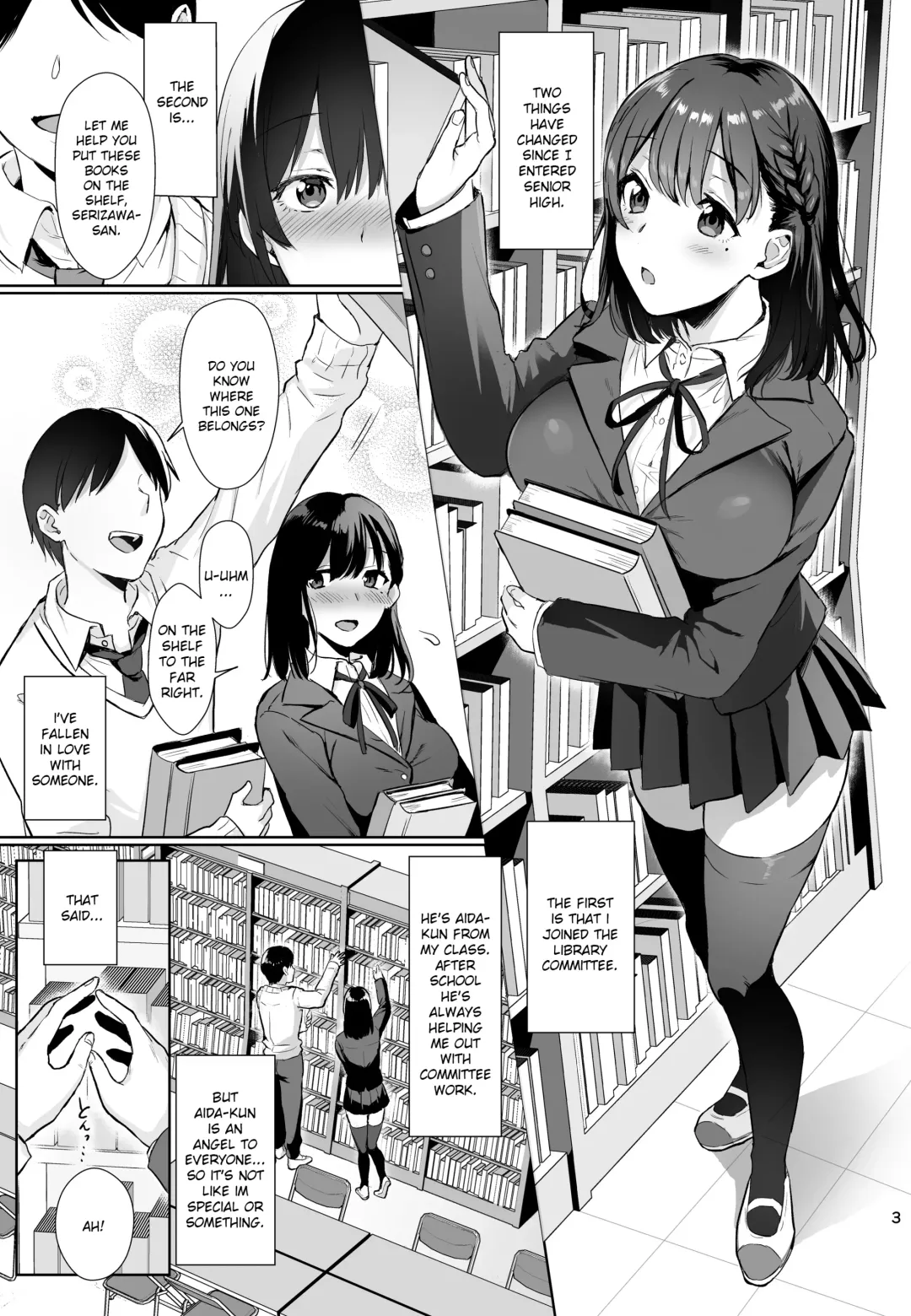 [Ame Arare] Toshoshitsu no Kanojo ~Seiso na Kimi ga Ochiru made~ Fhentai - Page 2