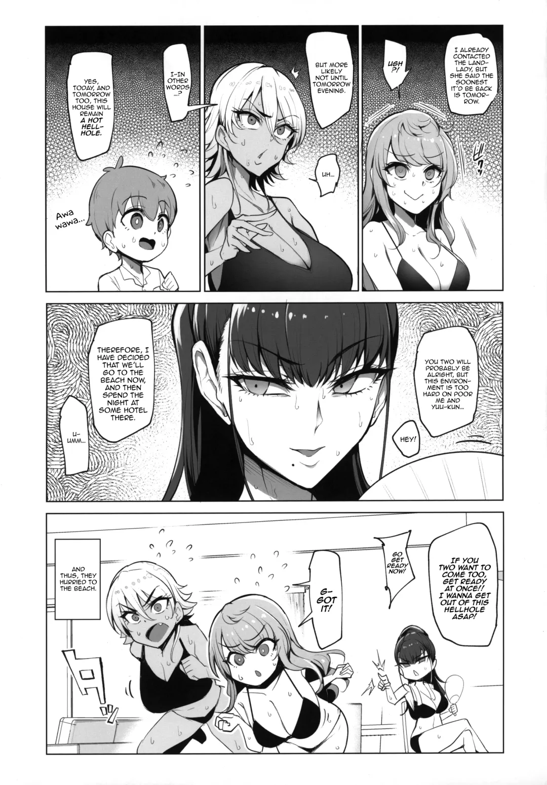 [Sian] Odekake Shita no wa H na Gal Onee-chan-tachi to no Umi deshita | Visiting the beach with the lewd gal onee-sans Fhentai - Page 5