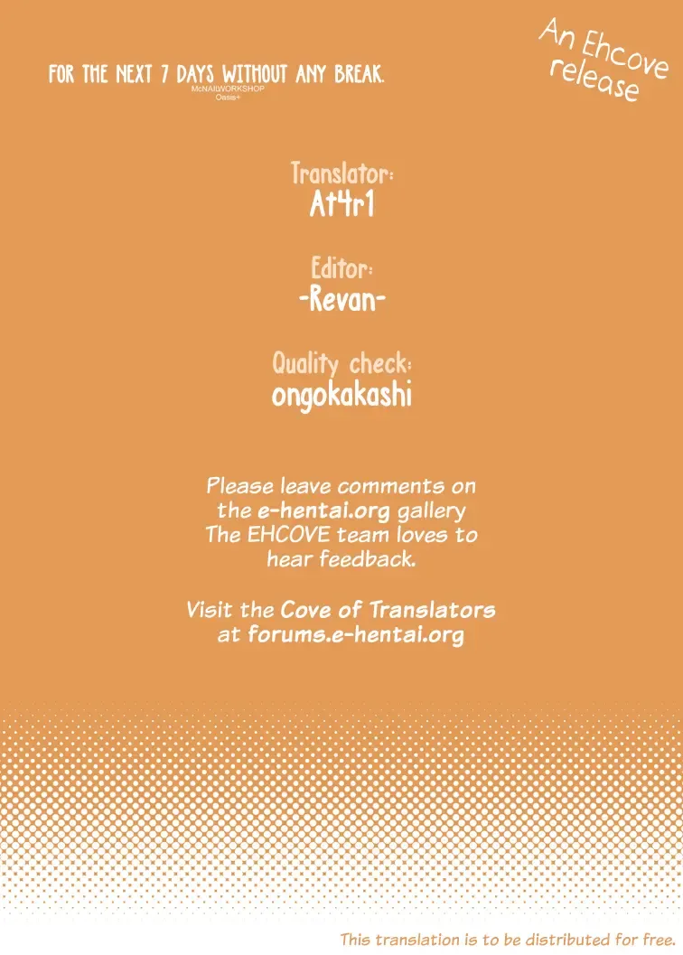 [Cloth Tsugutoshi - Usashiro Mani] Nijuuyojikan, Nanokakan Zutto. | For the next 7 days without any break. Fhentai - Page 63
