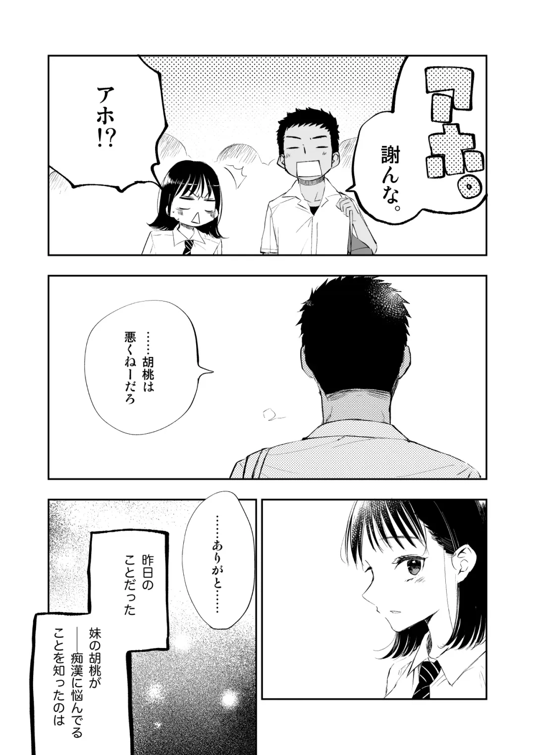 [Mitarou] Imouto o Chikan kara Mamoritakatta no ni, Jibun ga Chikan sarechatta Onii-chan no Hanashi. Fhentai - Page 4