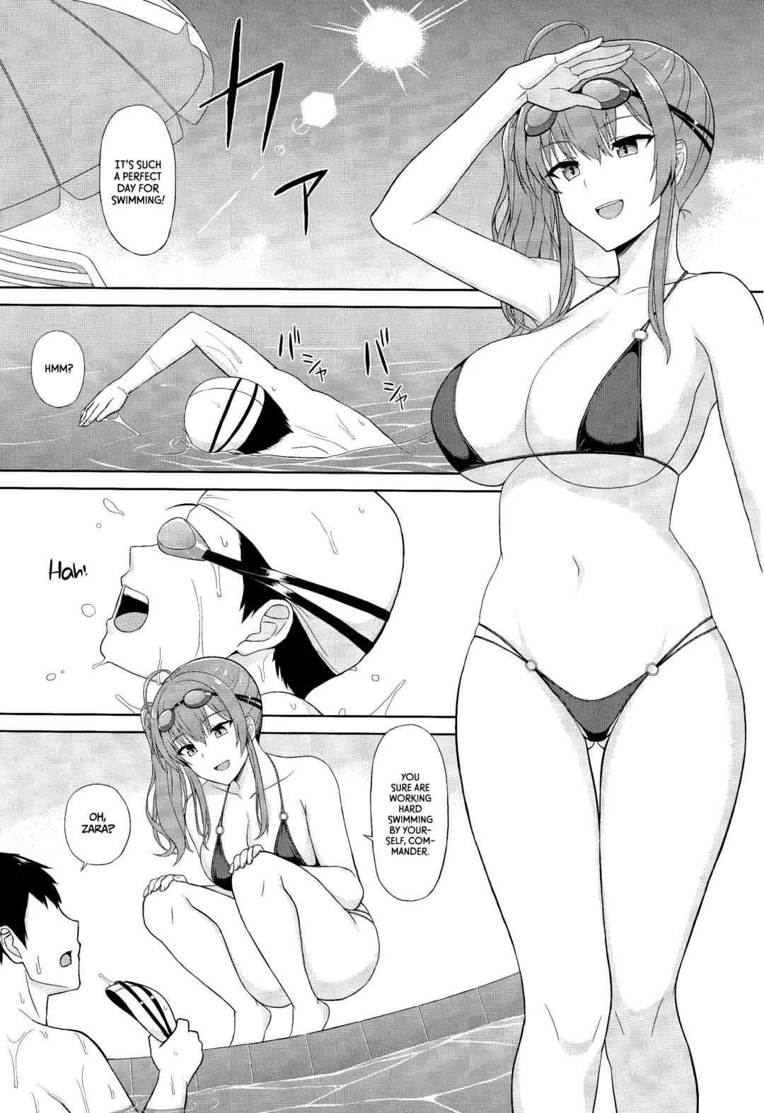 [Summer] Zara to Miwaku no Poolside | Zara's Poolside Temptation Fhentai - Page 2