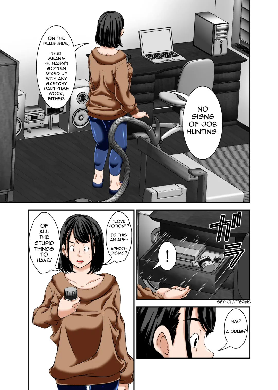 [Hoyoyo] Kaa-san ga Kossori Ore no Biyaku o Nonde Katte ni Hatsujou Shita Sugata ga Ero Kattanode | My Mom Snuck In, Drank My Love Potion Without Asking, Went Into Horny Mode, and the Sheer Sexiness Led To... Fhentai.net - Page 4