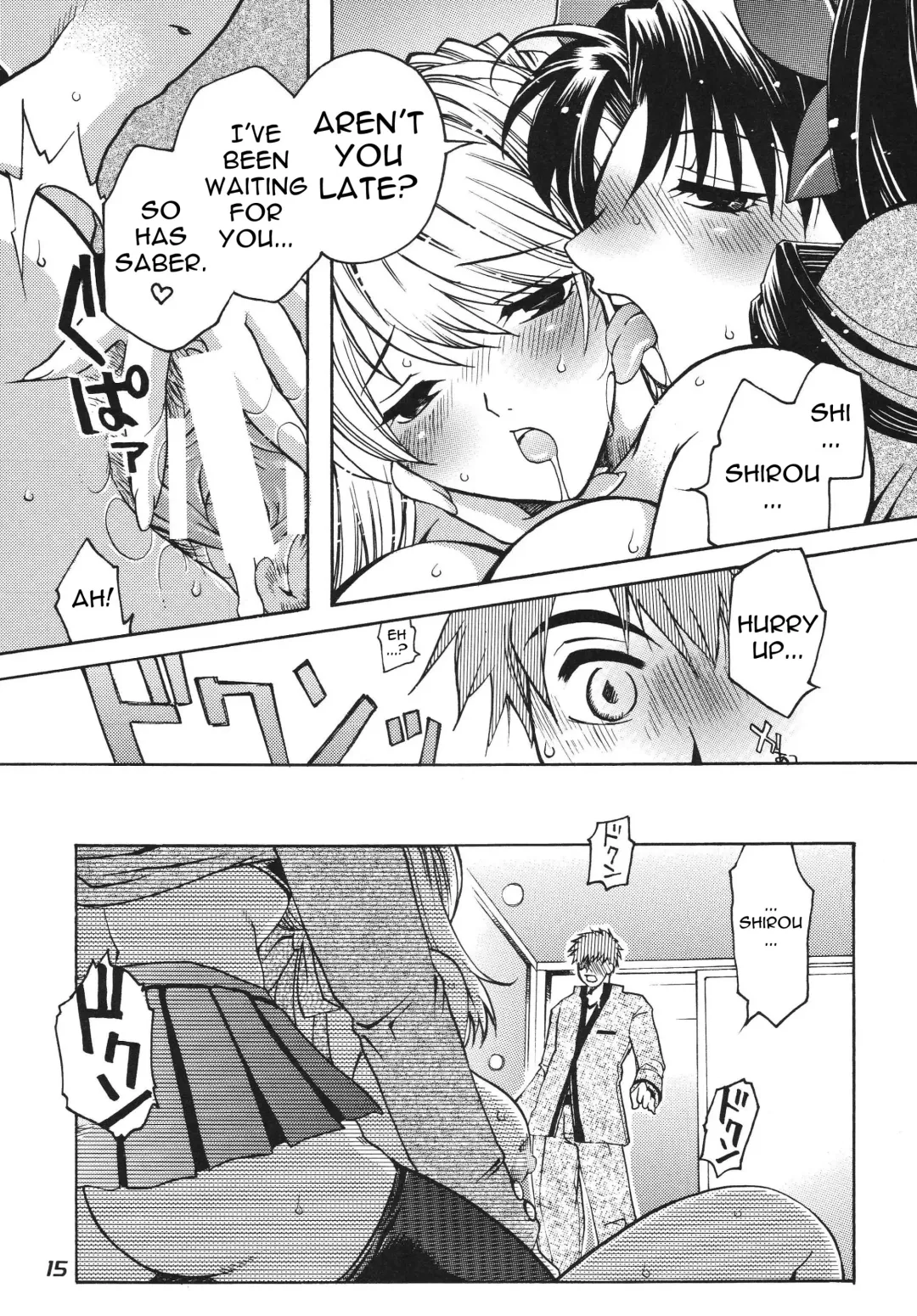 [Higashimidou Hisagi] Futanari Rin x Kyonyuu Saber | Futanari Rin X Huge-Rack Saber Fhentai - Page 15