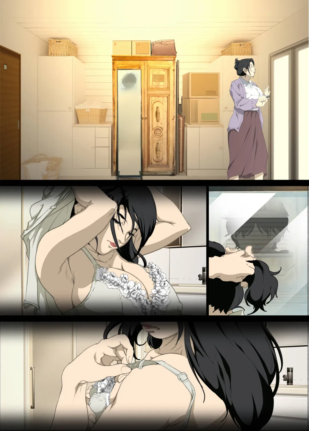 [Junk Kameyoko] Seieki Mamire no Tansu no Naka ni Tojikomerareta Zenra Oyako no Nurunuru Mitchaku Kinshinsoukan | 被關在滿是精液的櫃子中的全裸母子的貼身濕潤近親相姦 Fhentai - Page 40