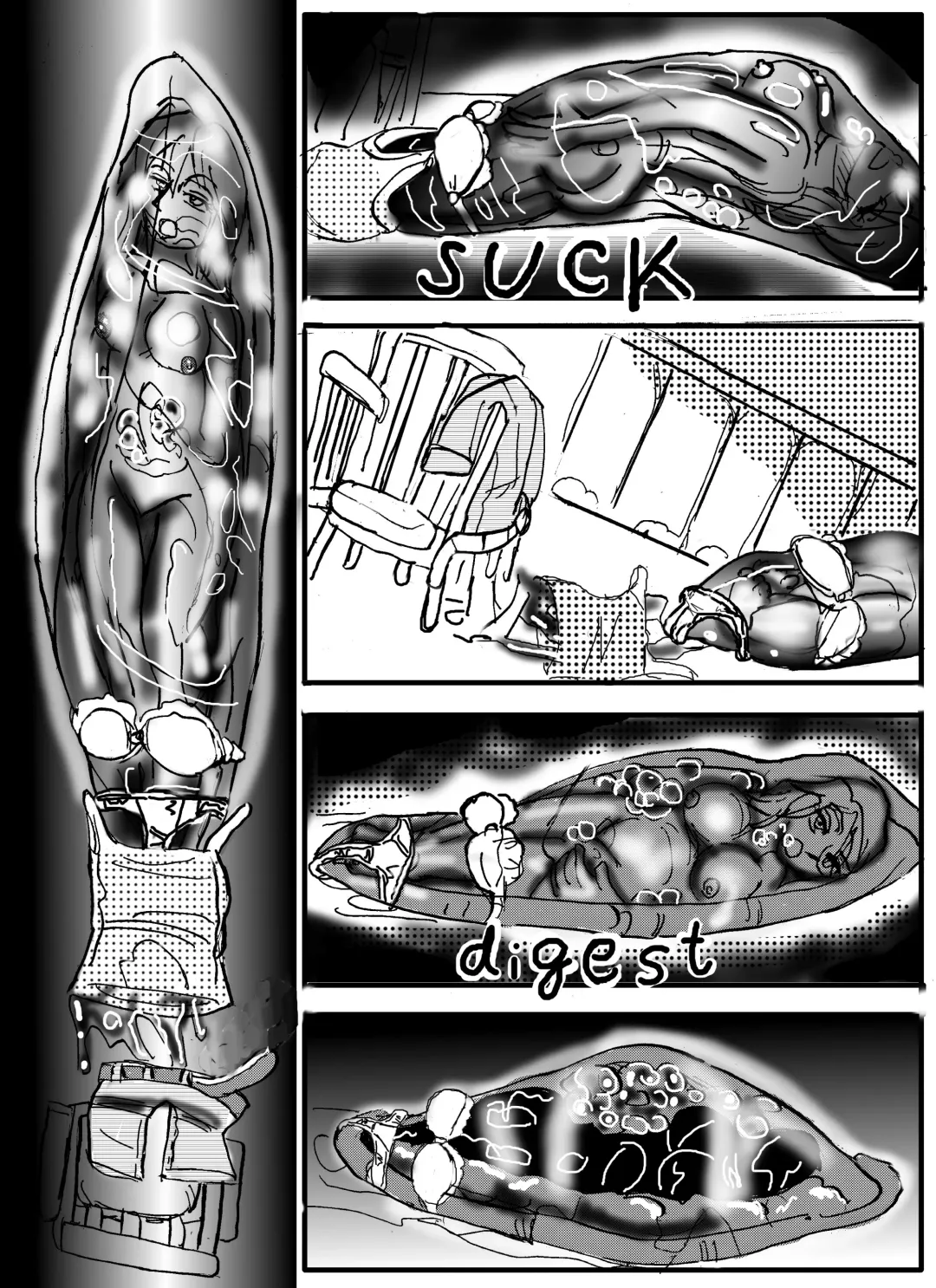 [Stuka] The real vore of the gaintess & Man-sucking leech fear Fhentai - Page 24