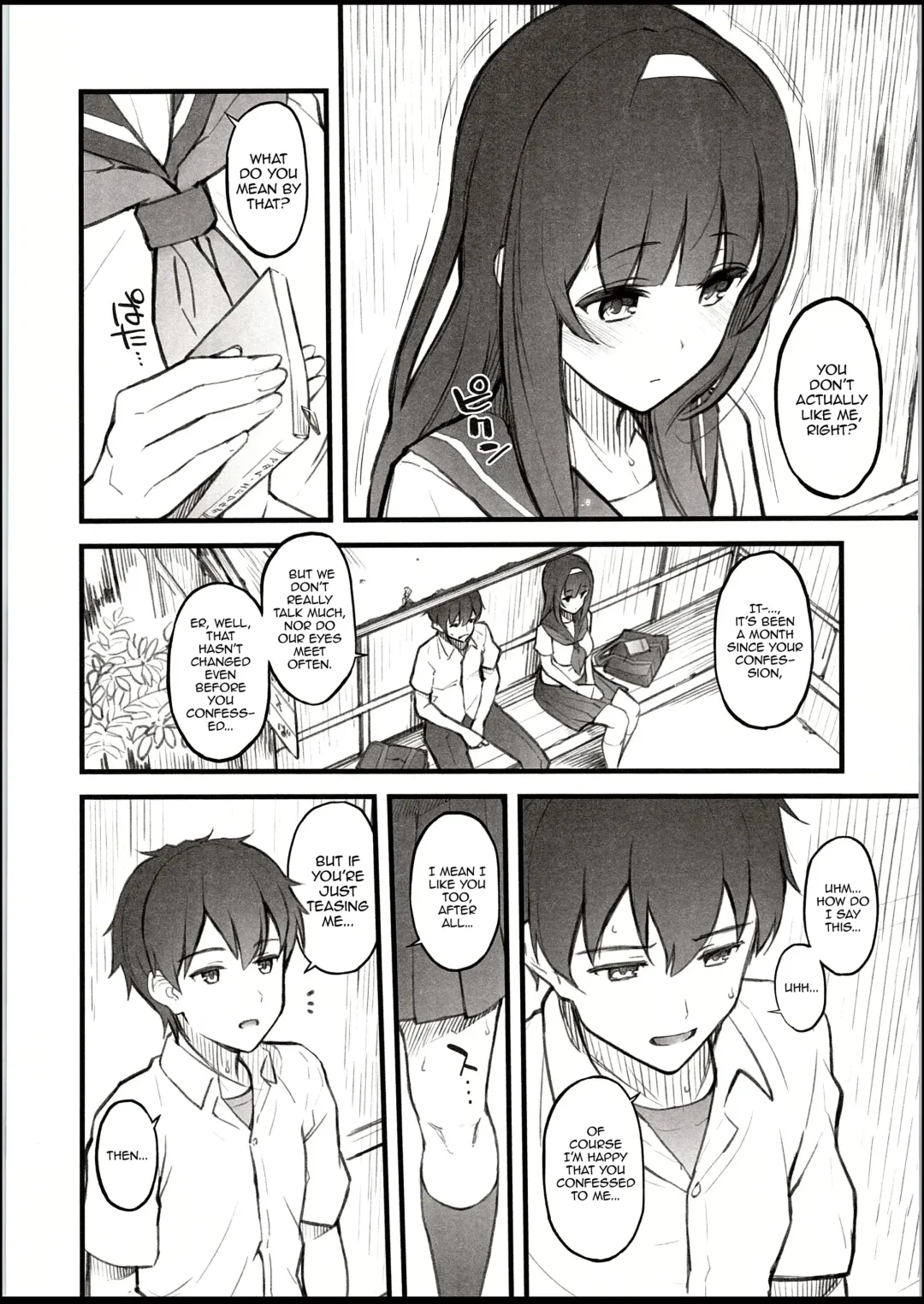 [Morimiya Masayuki] Natsu no Hi, Kouhai to, Bus-tei de. | On a Summer Day, with My Kouhai, at the Bus Stop. Fhentai.net - Page 5