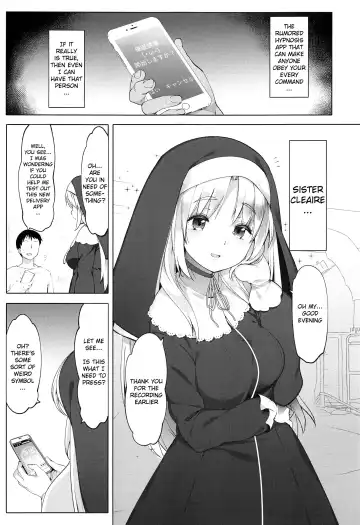 [Fujisaki Hikari] Sister Cleaire to Himitsu no Saimin Appli | Sister Cleaire and the Secret Hypnosis App Fhentai - Page 4