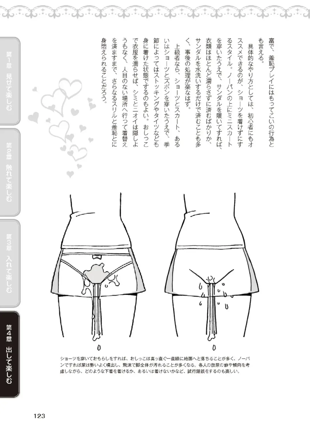 野外羞恥プレイ・露出青姦完全マニュアル イラスト版……そとプレッ！ Fhentai - Page 125