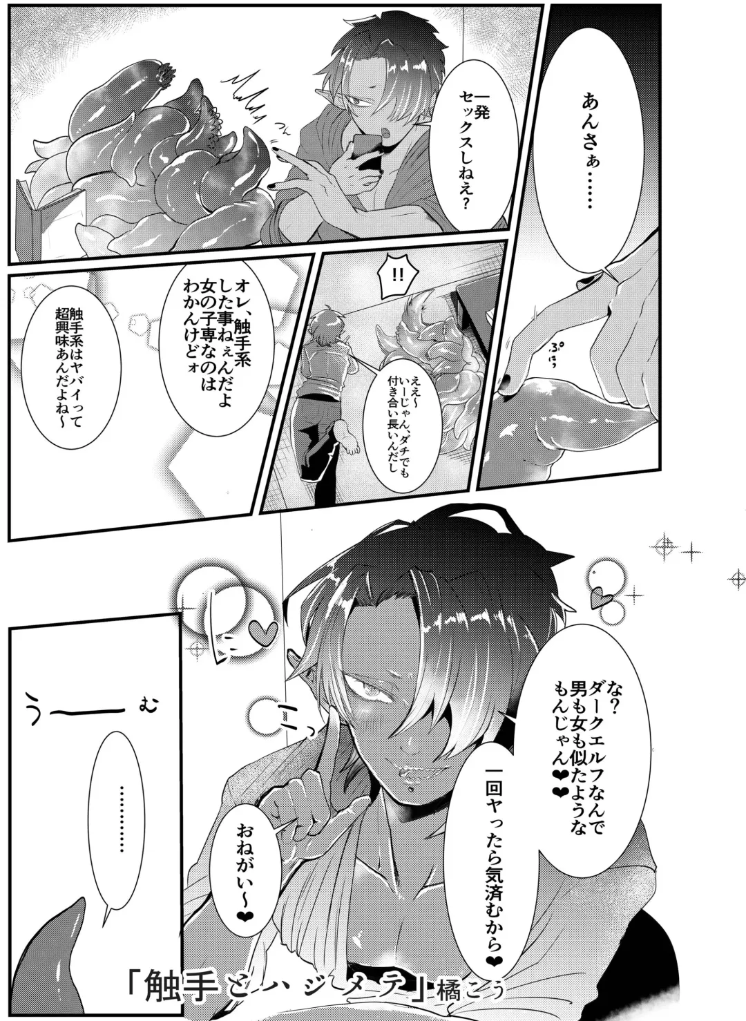 [Tachibana Kou] Shokushu x Dark Elf Gyaru-oh ~ Shokushu to Hajimete Fhentai - Page 3
