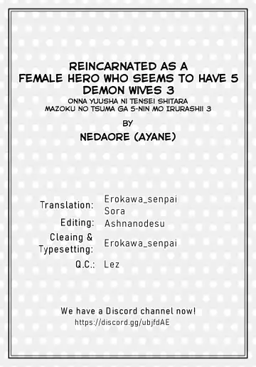 [Ayane] Onna Yuusha ni Tensei Shitara Mazoku no Tsuma ga 5-nin mo Irurashii 3 | Reincarnated as a Female Hero Who Seems to Have 5 Demon Wives 3 Fhentai.net - Page 36