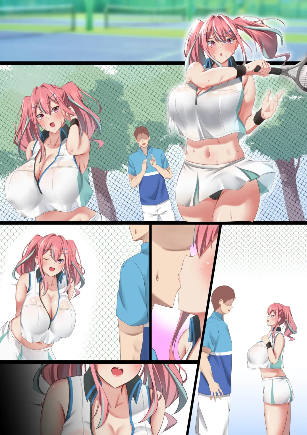 [Nanohana] Bakunyuu Gal no Ore no Kanojo ga TenniCir no Yarichin Otoko ni Netorareta Hanashi Fhentai - Page 32