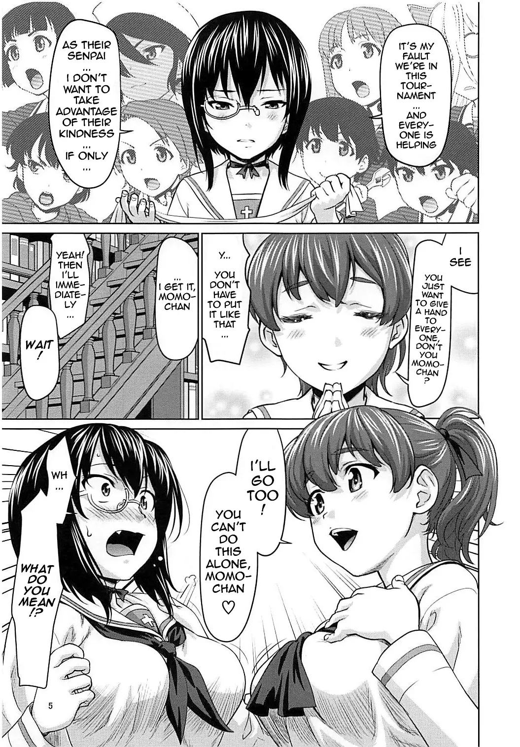 [Saida Kazuaki] Kawashima Momo to Koyama Yuzu no Sennyuu! Seishidan-kou Daisakusen | Momo Kawashima and Yuzu Koyama's Infiltration! Operation Blue Division Highschool Fhentai.net - Page 4