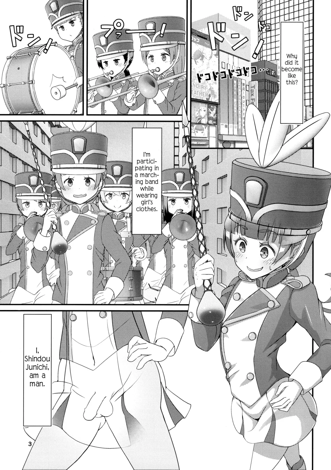 Sensei! Marching Band de "Jojisou" Shitemite! | Sensei! Try dressing up like a little girl in a Marching Band! Fhentai - Page 4