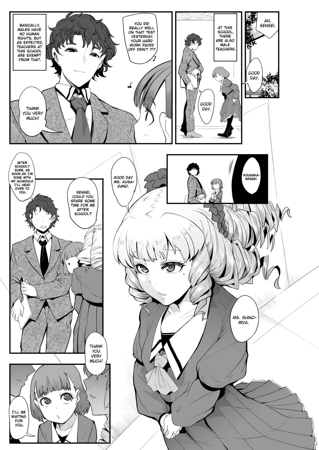 [Otochichi] S Gakuen ~Ojou-sama-tachi no Maso Otoko Choukyou~ | S Academy ~Young Ladies Training Masochistic Men~ Fhentai - Page 14