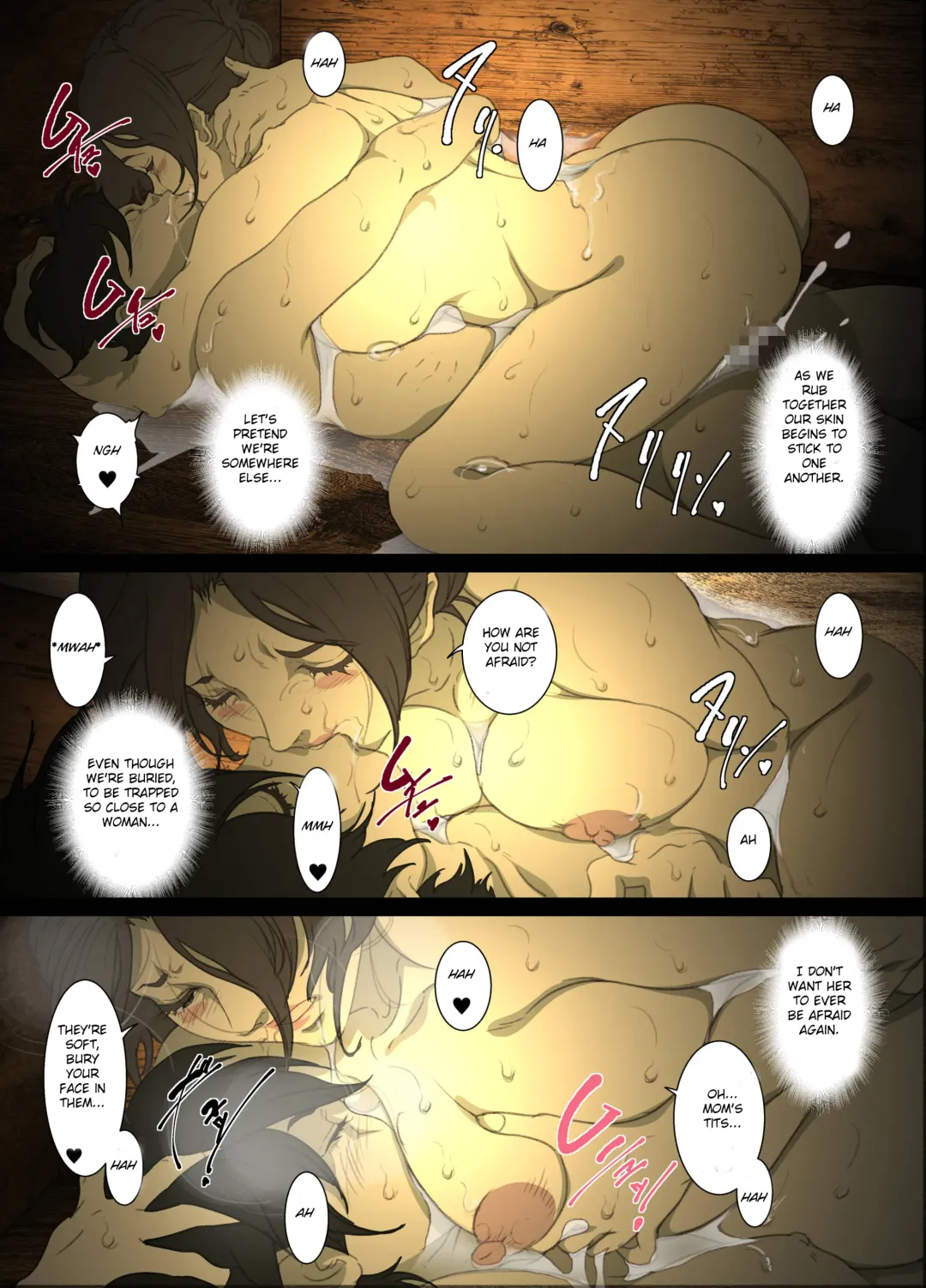 [Junk Kameyoko] Seieki Mamire no Tansu no Naka ni Tojikomerareta Zenra Oyako no Nurunuru Micchaku Kinshinsoukan Fhentai - Page 23