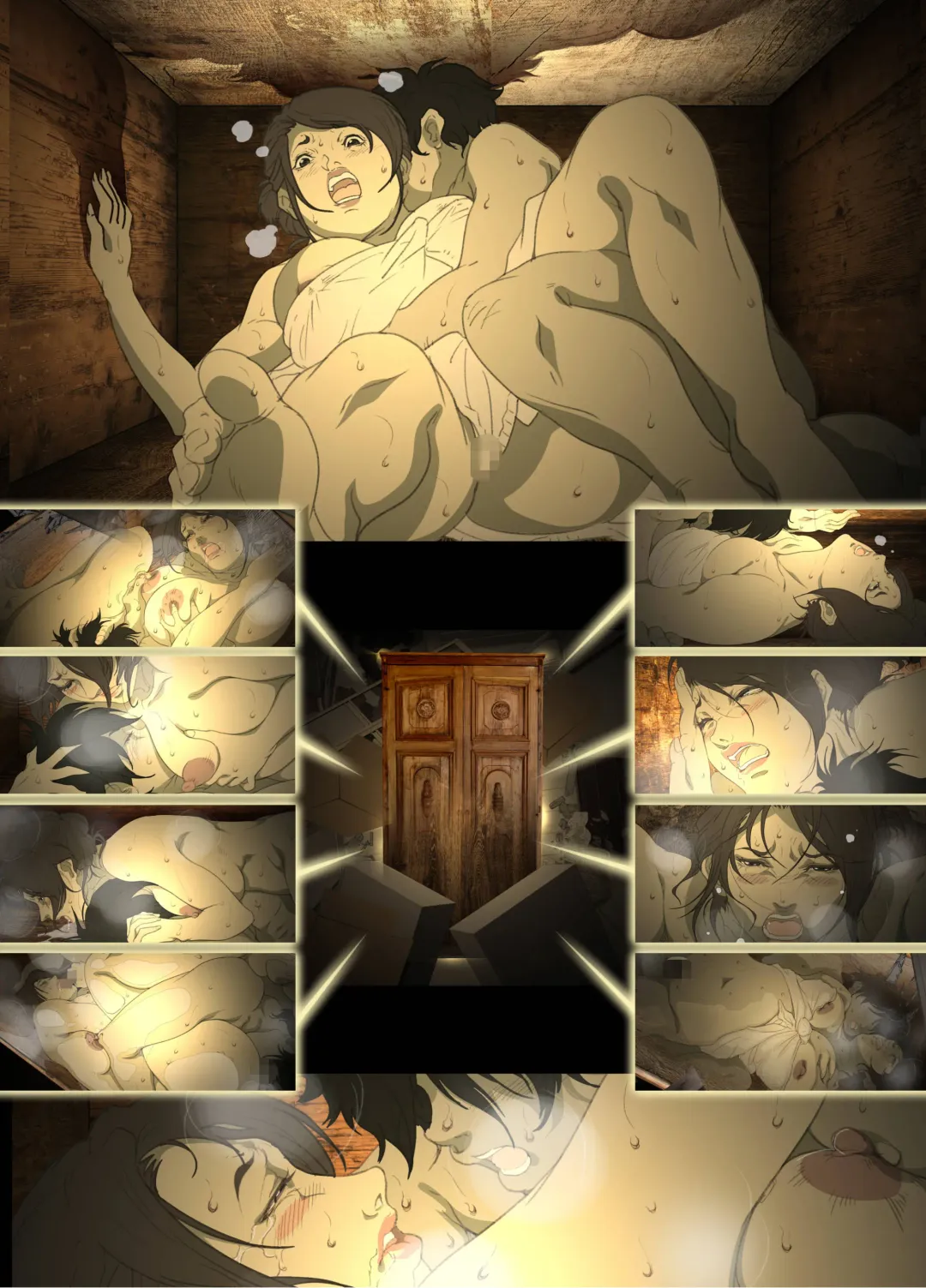 [Junk Kameyoko] Seieki Mamire no Tansu no Naka ni Tojikomerareta Zenra Oyako no Nurunuru Micchaku Kinshinsoukan Fhentai - Page 67