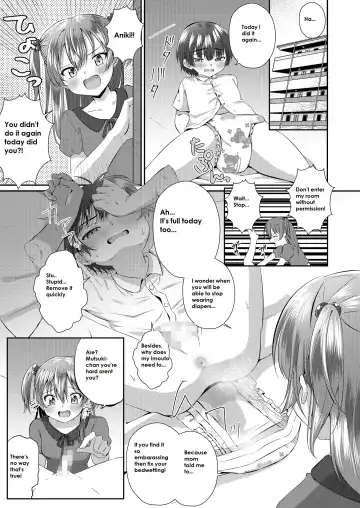 [Kosuke Poke] Onii-chan Omutsu Nuretenai? | Onii-chan, Is Your Diaper Wet? Fhentai - Page 2