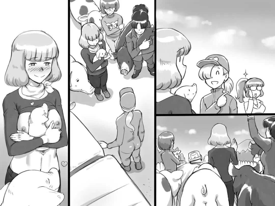 [Mizuiro Megane] Doubutsu Noujou - 3-biki no Kobuta-chan Hen Fhentai - Page 60