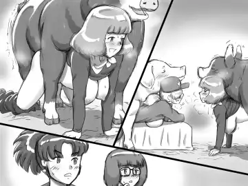 [Mizuiro Megane] Doubutsu Noujou - 3-biki no Kobuta-chan Hen Fhentai - Page 48